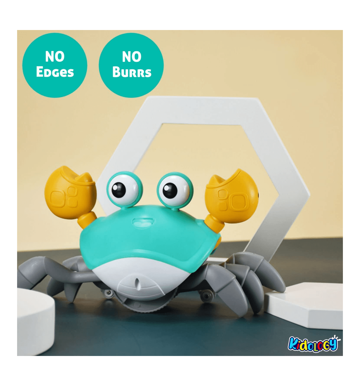 The Crawling Crab Baby Musical Kids Toy with Led Lights & Rechargeable Battery, Tummy Time for Babies