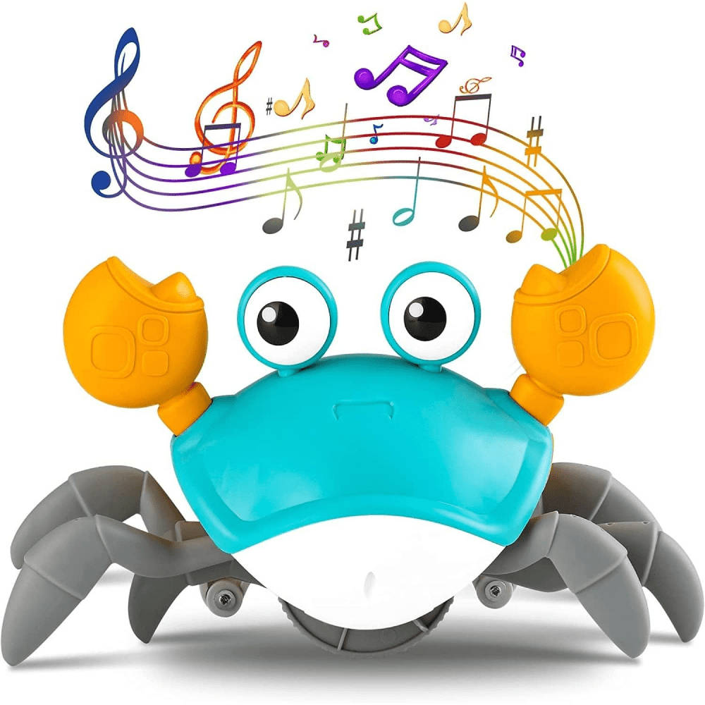 The Crawling Crab Baby Musical Kids Toy with Led Lights & Rechargeable Battery, Tummy Time for Babies