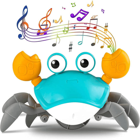 The Crawling Crab Baby Musical Kids Toy with Led Lights & Rechargeable Battery, Tummy Time for Babies
