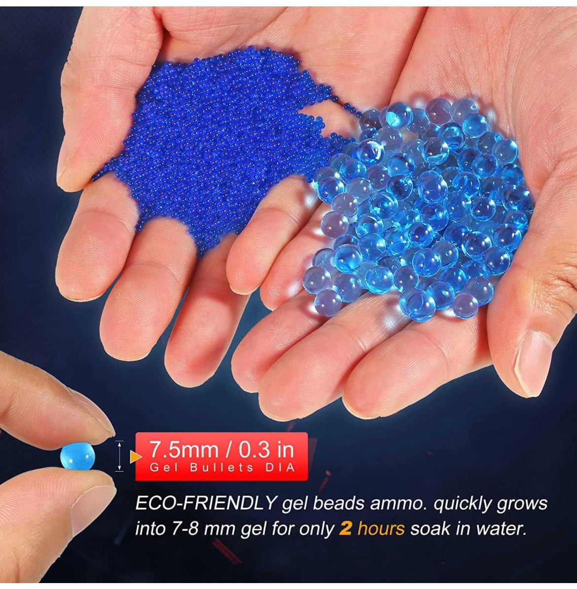 Gelgun with real smoke and lights - playmaster toys - 500 orbeez gel with rechargeable battery