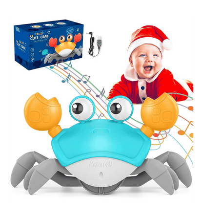The Crawling Crab Baby Musical Kids Toy with Led Lights & Rechargeable Battery, Tummy Time for Babies