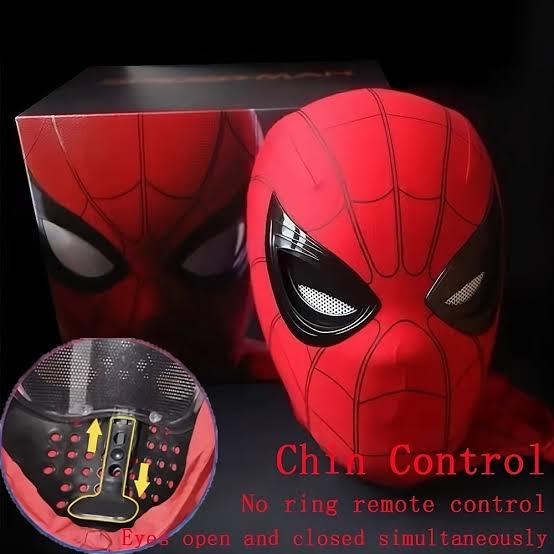 Lights Spiderman mask for kids - jaw adjustable eye blinking mask