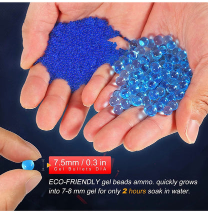 Gelgun with real smoke and lights - playmaster toys - 500 orbeez gel with rechargeable battery